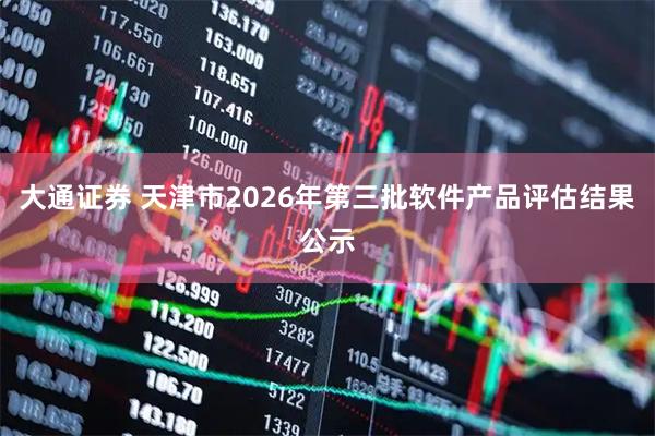 大通证券 天津市2026年第三批软件产品评估结果公示