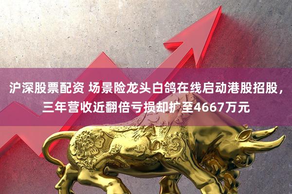 沪深股票配资 场景险龙头白鸽在线启动港股招股，三年营收近翻倍亏损却扩至4667万元