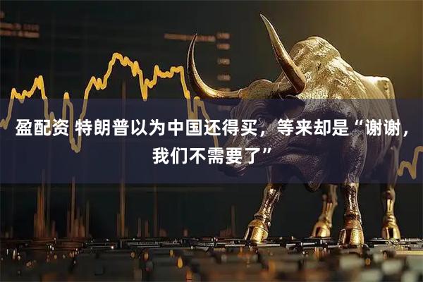盈配资 特朗普以为中国还得买，等来却是“谢谢，我们不需要了”